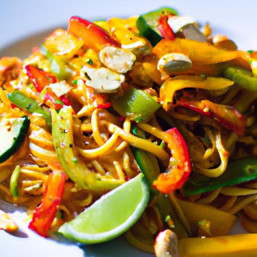 Bold & Bright: Spicy peanut Noodles Loaded with Veggies