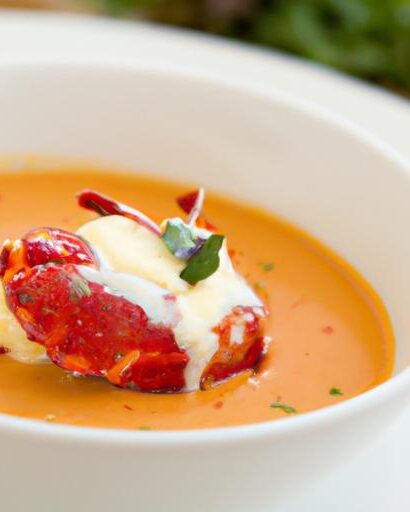 Luxurious Lobster Bisque with Silky Tarragon Cream Delight