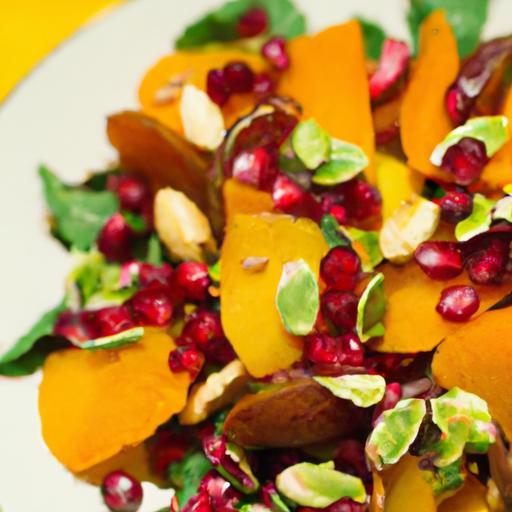 Vibrant Persimmon & Pomegranate Salad with Crunchy Pistachios
