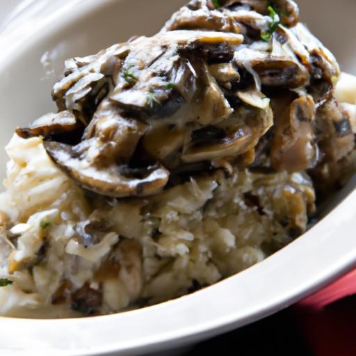 Decadent Wild Mushroom Chicken Risotto at Chocolate Emporium