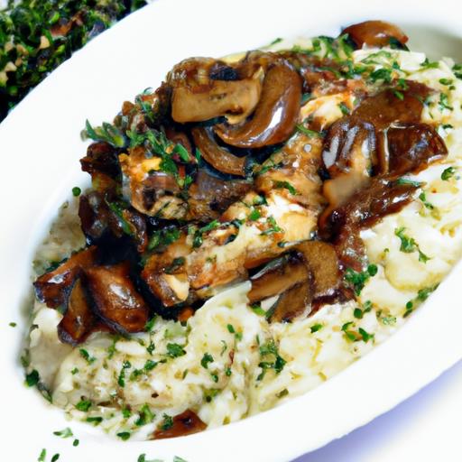 Decadent Wild Mushroom Chicken Risotto at Chocolate Emporium
