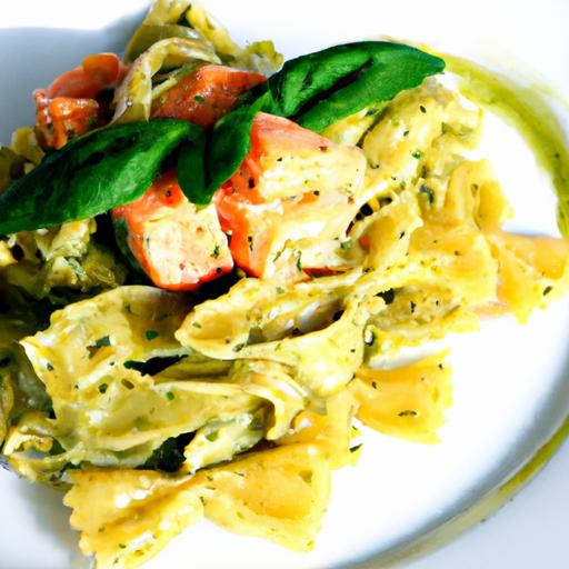 Savory Symphony: Pasta with Pesto and Salmon Delight