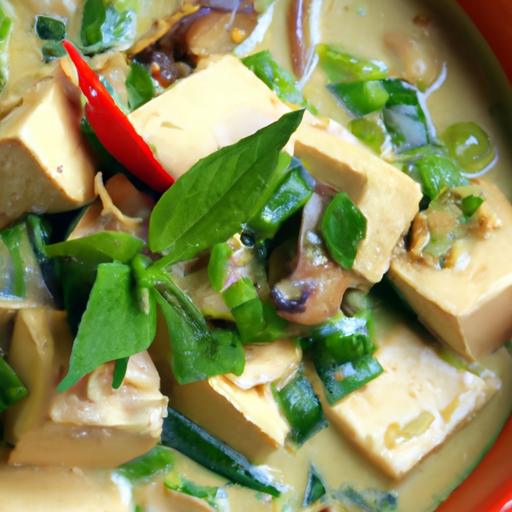Vibrant Thai green Curry with Tofu: A Plant-Based Delight