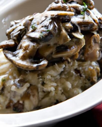 Decadent Wild Mushroom Chicken Risotto at Chocolate Emporium
