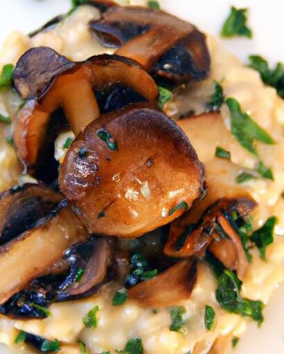 Savor Perfect Pan-Seared Scallops with Creamy Mushroom Risotto