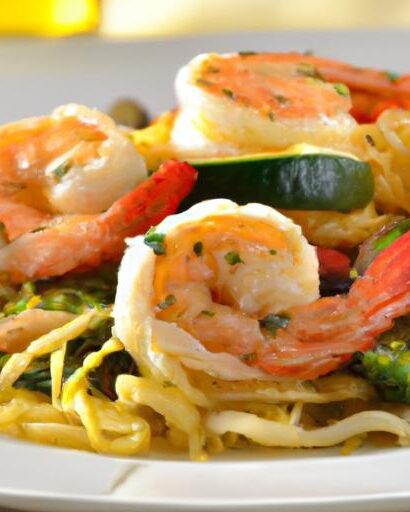 Savor Garlic Butter Shrimp with Zoodles: A Light Delight