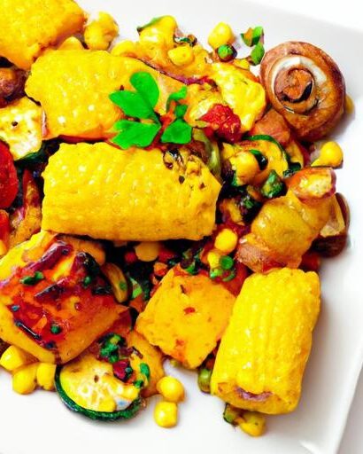 Golden Polenta Meets Roasted Veggies: A Perfect Pairing
