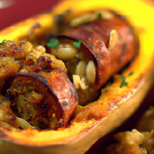 Hearty Stuffed Acorn Squash with Savory Sausage Twist