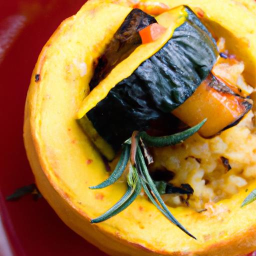 Harvest Delight: Delicious vegan Stuffed Acorn Squash Recipe