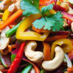 Vibrant Rainbow Vegetable Stir-Fry with Crunchy Cashews