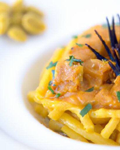 Uni Pasta Delight: Creamy Garlic Butter Sea Urchin Treat