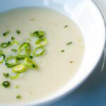 Velvety Potato Leek Soup Drizzled with Vibrant Chive Oil