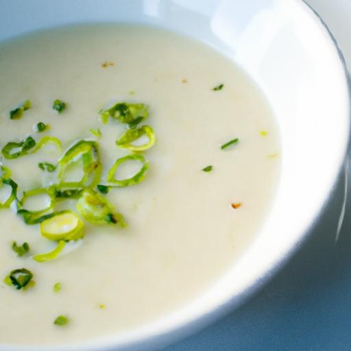 Velvety Potato Leek Soup Drizzled with Vibrant Chive Oil