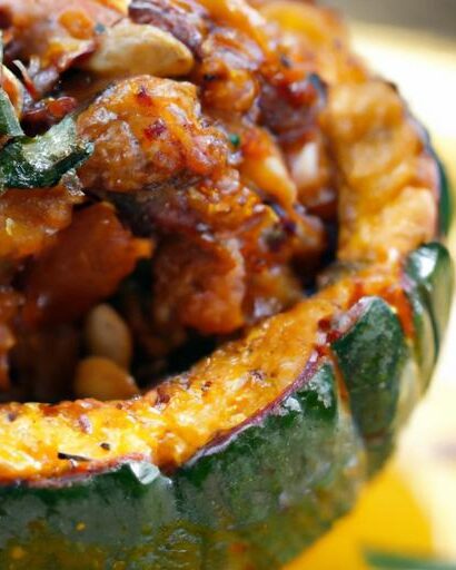 Hearty Stuffed Acorn Squash with Savory Sausage Twist