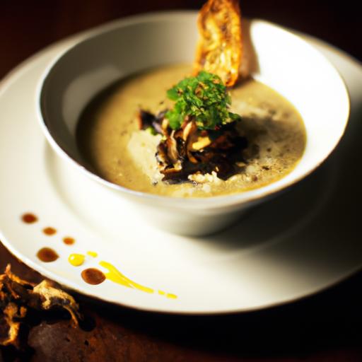 Savor the Earth: Wild Mushroom‌ Soup Infused with Truffle Oil
