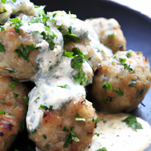 Savory Greek Turkey Meatballs Paired with Creamy Tzatziki