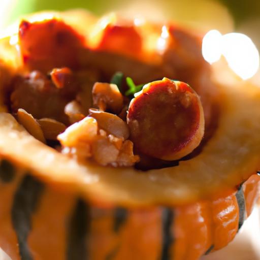 Hearty Stuffed Acorn Squash with Savory Sausage Twist