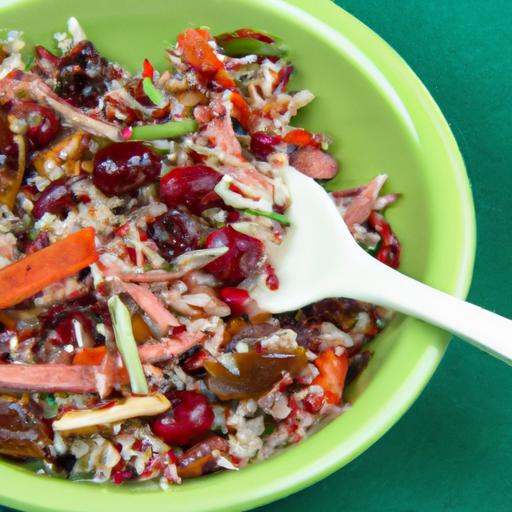 A Nutritious Twist: Wild Rice and Cranberry Salad Delight