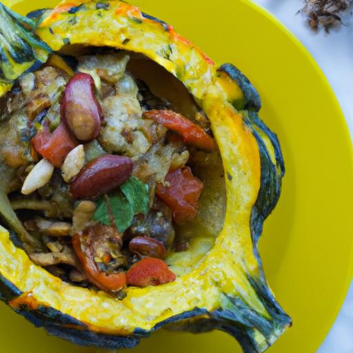 Vibrant Vegan Stuffed Acorn Squash: A Flavorful Feast