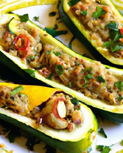 Delicious Stuffed Zucchini: A Vegan & Vegetarian Delight