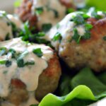 Savory Greek Turkey Meatballs Paired with Creamy Tzatziki