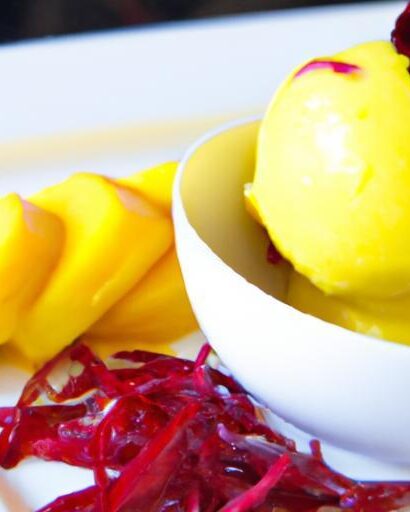 Tropical Twist: Mango Sorbet with Nutrient-Packed Goji Berries