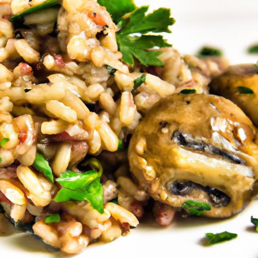 Savory Ruffle Mushroom Risotto Bites: A Flavorful Delight