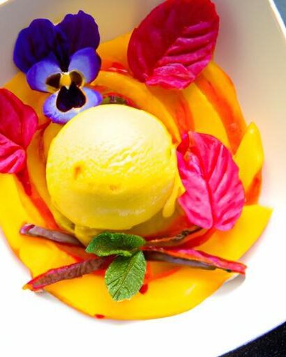 Tropical Twist: Mango Sorbet with Nutritious Goji Berries