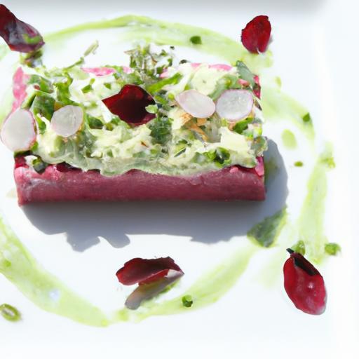 Beet Tartare Meets Creamy Goat Cheese Mousse Delight
