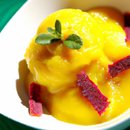 Tropical Twist: Mango Sorbet with Nutritious Goji Berries