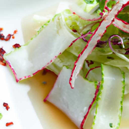 Zesty Shiso & Radish Salad with Refreshing Yuzu Dressing
