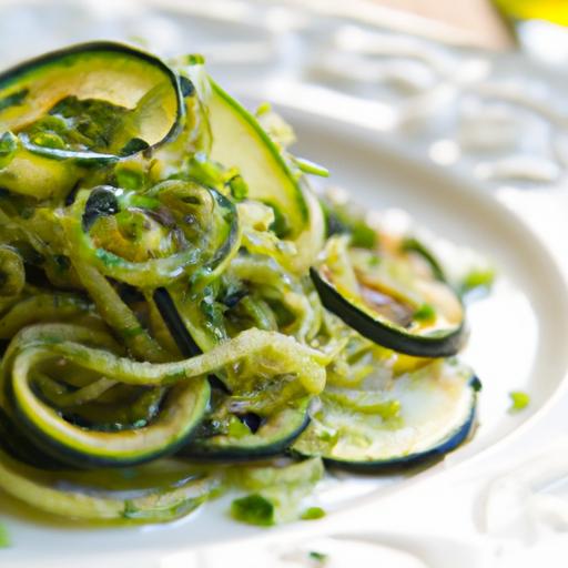 Twist on Tradition: Fresh Zucchini Noodles with Pesto Flair