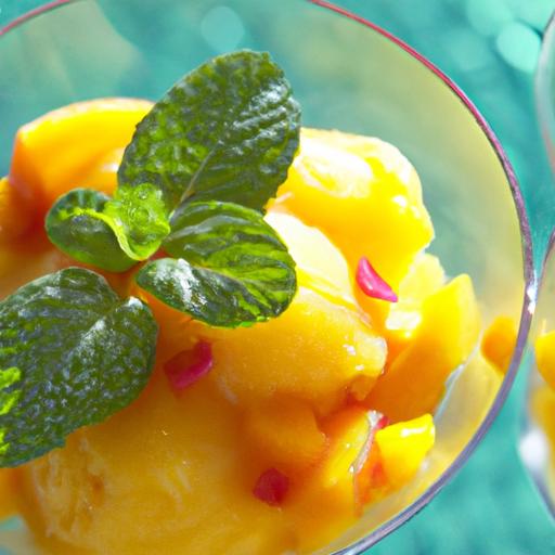 Tropical Twist: Mango Sorbet with Nutritious Goji Berries