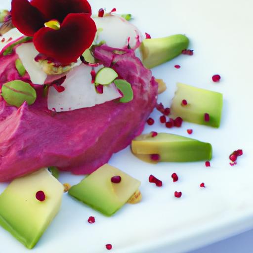 Beet Tartare Meets Creamy Goat Cheese Mousse Delight