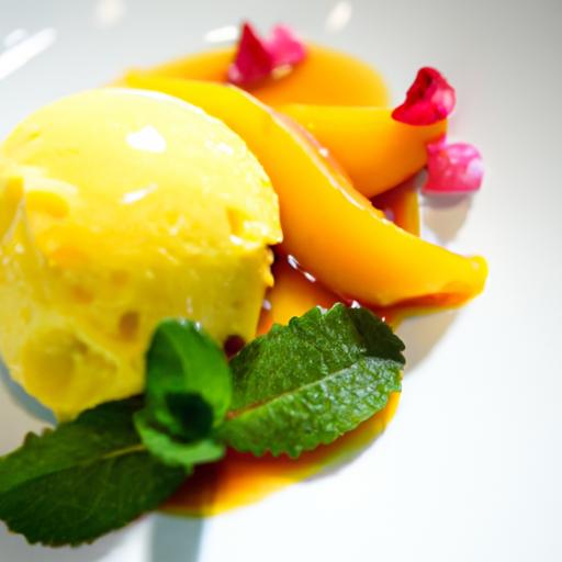 Tropical Twist: ⁢Mango Sorbet Meets Nutrient-Packed Goji Berries