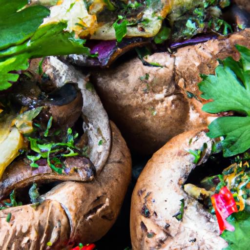 Garden Bounty: Delicious Vegetable-Stuffed Portabella Mushrooms
