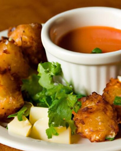 Crispy Cassava Fritters with a Zesty Chili Dip Delight