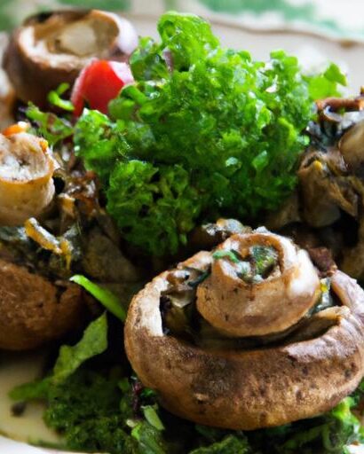 Garden Bounty: Delicious Vegetable-Stuffed Portabella Mushrooms