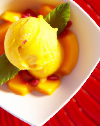 Tropical Twist: Mango Sorbet with Nutritious Goji Berries