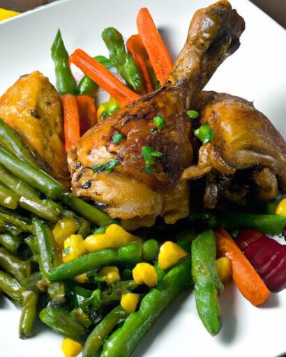 Savory Baked Chicken Legs and Veggies: A One-Pan Feast