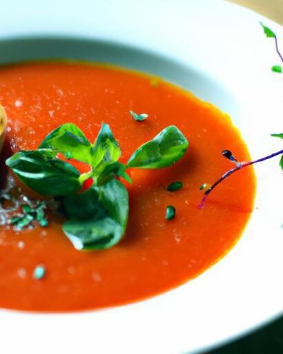 Boost Flavor & Health: Tomato Basil Soup with Flaxseed Oil