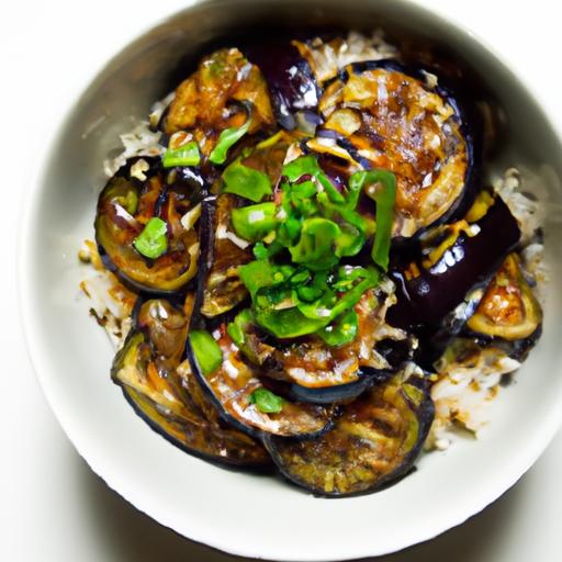 Savor the Flavor:⁣ Crafting the Perfect Eggplant Rice Bowl