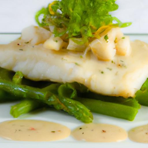 Perfectly Seared⁣ Halibut with Zesty Lemon Beurre Blanc Sauce