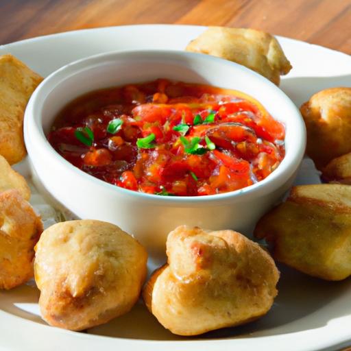 Crispy Cassava ⁣Fritters with ‌Spicy Chili Dip Delight