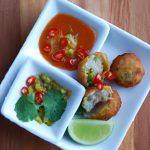 Crispy Cassava Fritters with Spicy Chili Dip Delight