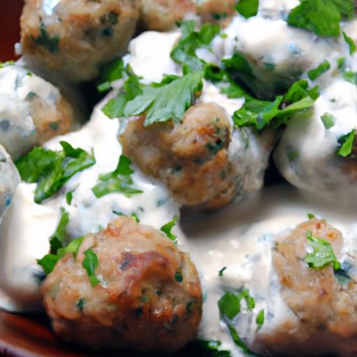 Savory Greek Turkey Meatballs with Creamy Tzatziki Dip