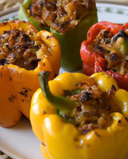 Savory Stuffed Bell Peppers with Juicy Ground Turkey Delight