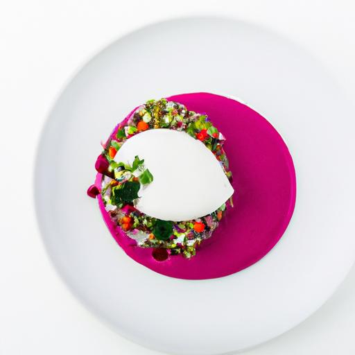 Beet Tartare Meets Creamy Goat Cheese Mousse: A gourmet​ Duo